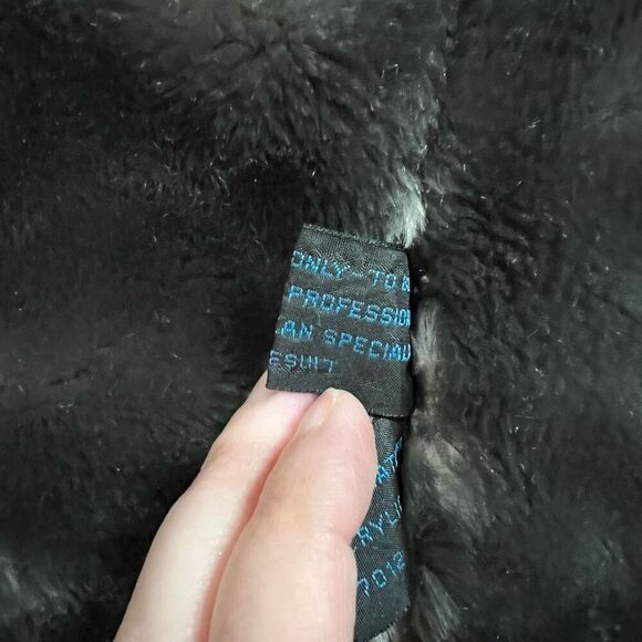 Vtg 90s Steve Madden Leather Bomber Jacket Faux Fur Lined Coat‎ Black Women’s - Picture 12 of 14